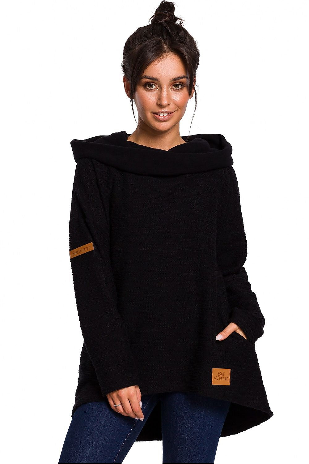 Sweat-shirt capuche col montant Bella