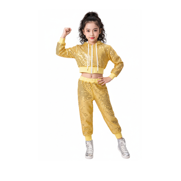 Ensemble veste et pantalon paillettes pour performance