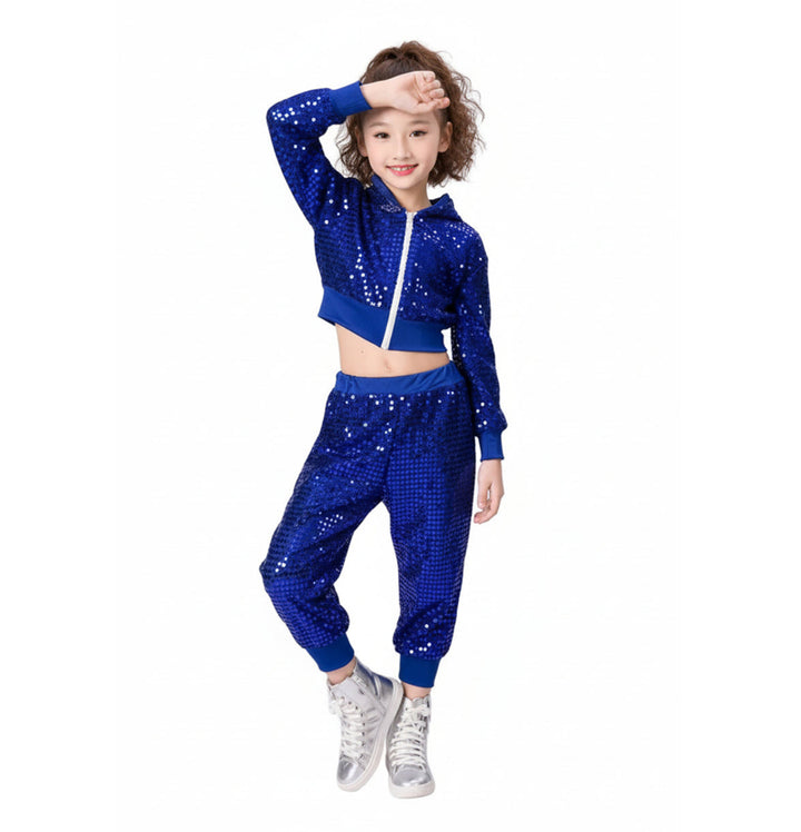 Ensemble veste et pantalon paillettes pour performance