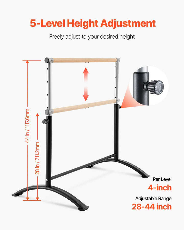 Barre de Danse mobile hauteur réglable 71 et 112cm