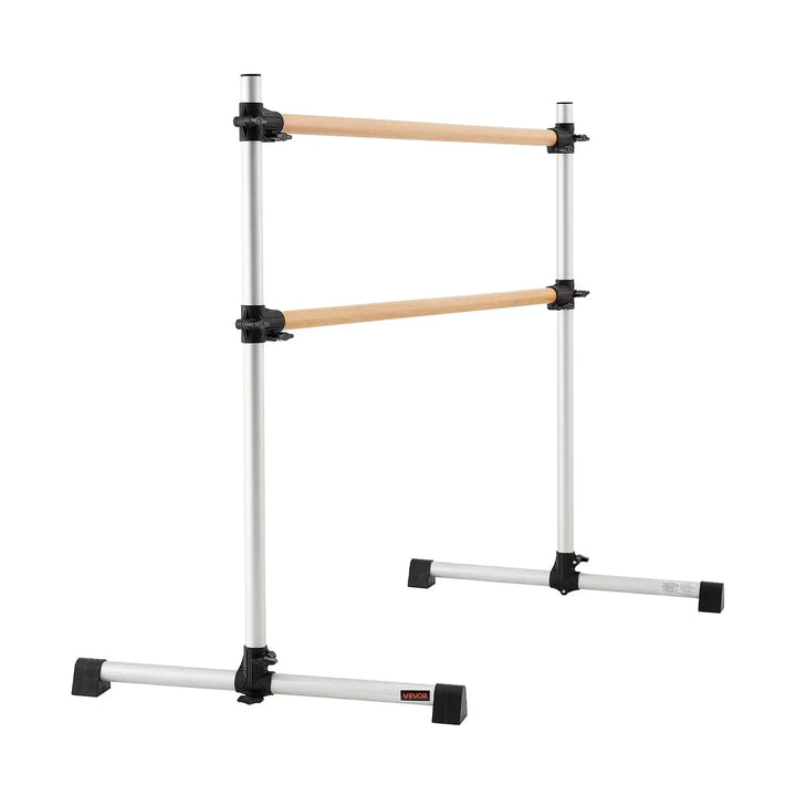 Barre de danse mobile double en bois 1260mm
