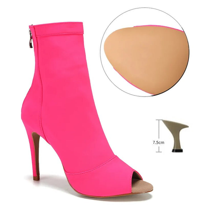 Bottines danse Assa rose Talons de 6 à 10cm