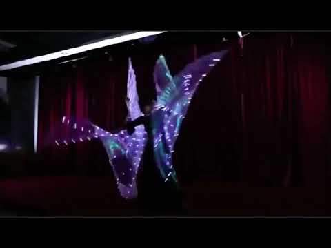 Ailes d'Isis avec lumières LED Belly Dance enfant et adulte