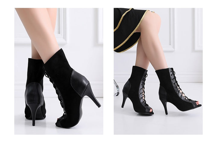 Bottines danse Marlène Talons 8cm Rubber sole T42