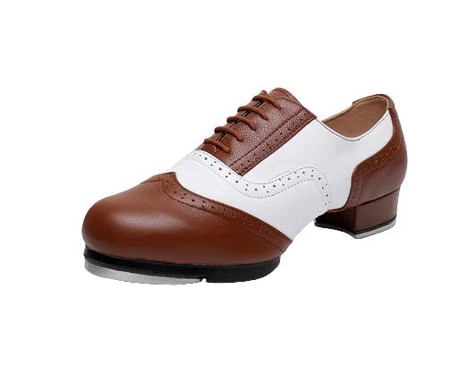 Chaussures Claquettes sneakers marron et blanc cassé T40