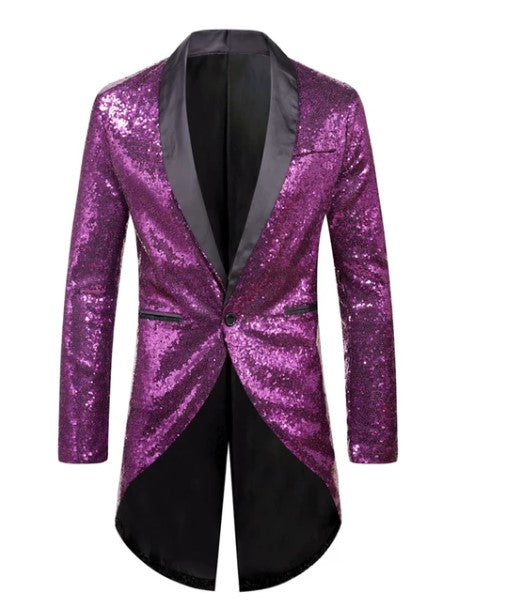 Veste queue de pie Homme à paillettes