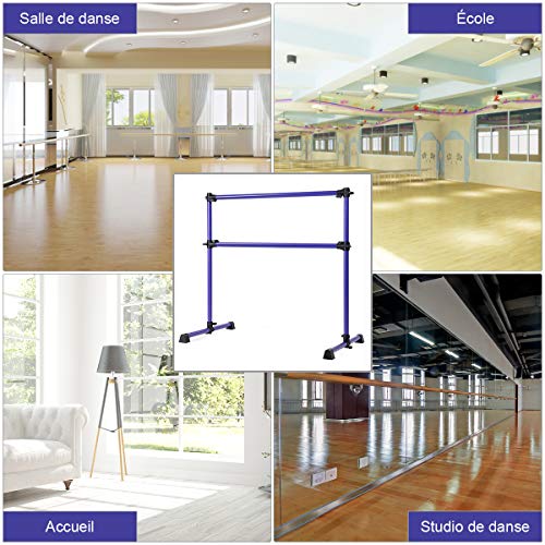 Barre de danse classique double hauteur réglable 125 x 71 x 119cm