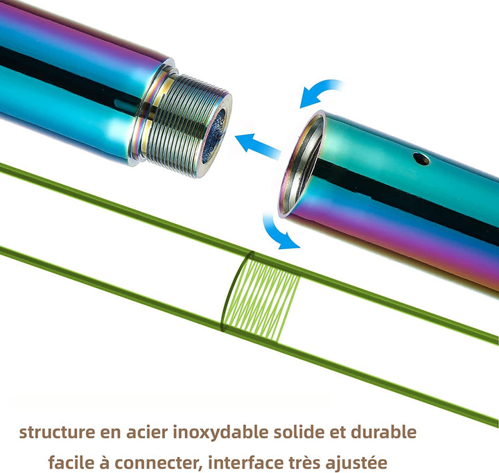 Barre Pole Dance 360 spin Arc-en-Ciel