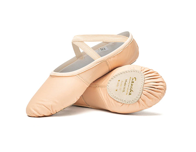 Chaussons demi-pointes en cuir Sansha