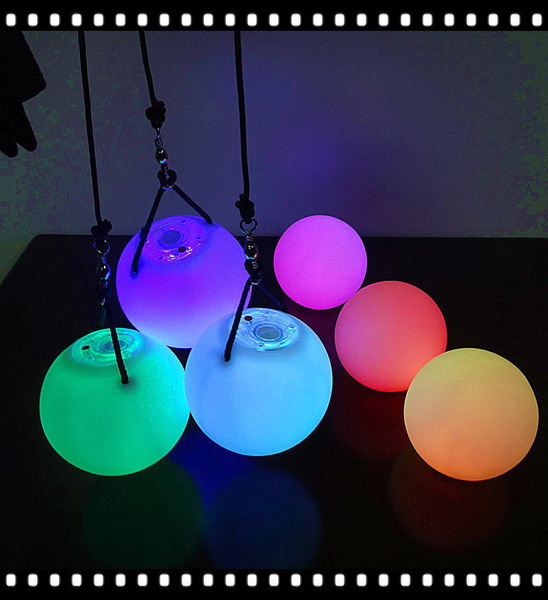 2 pieces belly dance balls LED performance