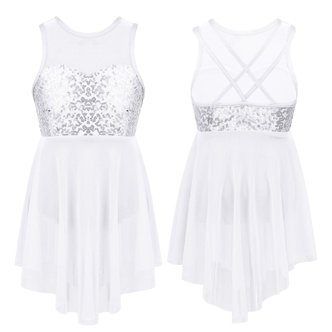 Robe asymétrique avec corsage paillettes Azima