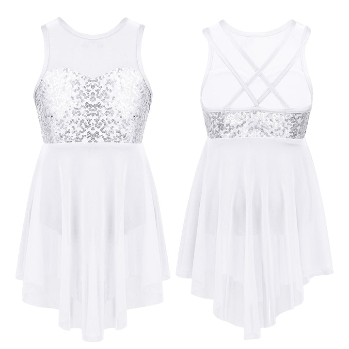 Robe asymétrique avec corsage paillettes Azima