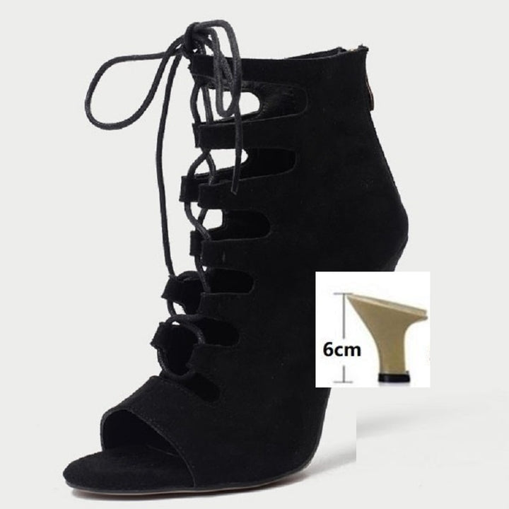 Bottines danse Mathilde noir Talons de 6 à 10cm