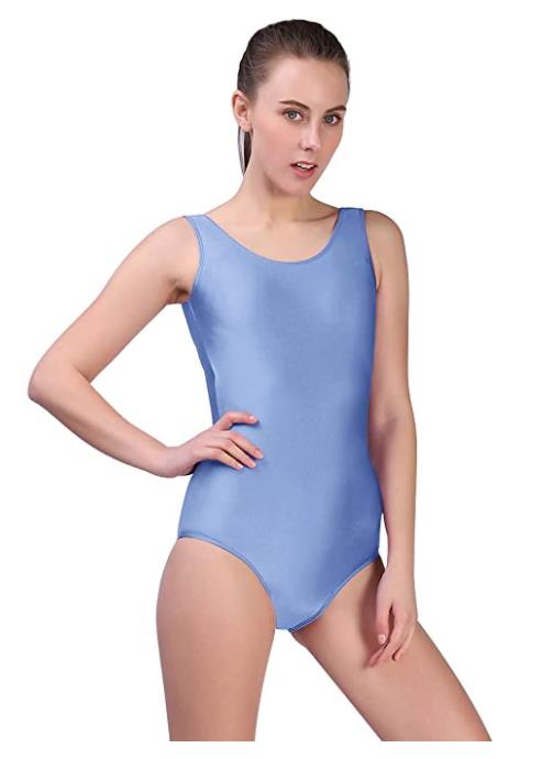 Justaucorps col rond sans manches Nathalie