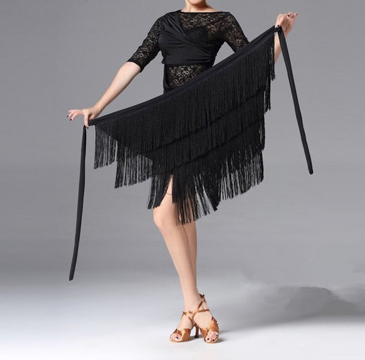 Jupe courte portefeuille avec franges 3 coloris au choix