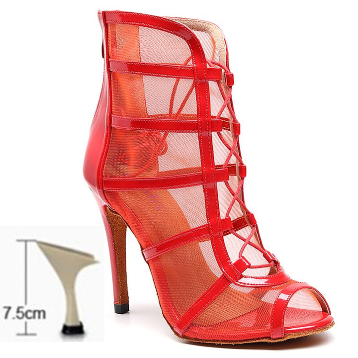 Bottines Ashwini rouge Talons de 6 à 10cm