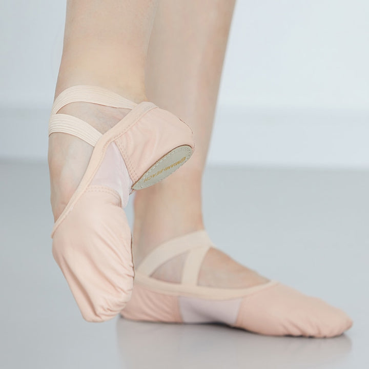 Chaussons demi-pointes en cuir Sansha