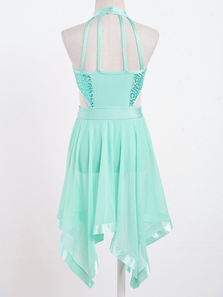 Robe asymétrique avec corsage paillettes Azima