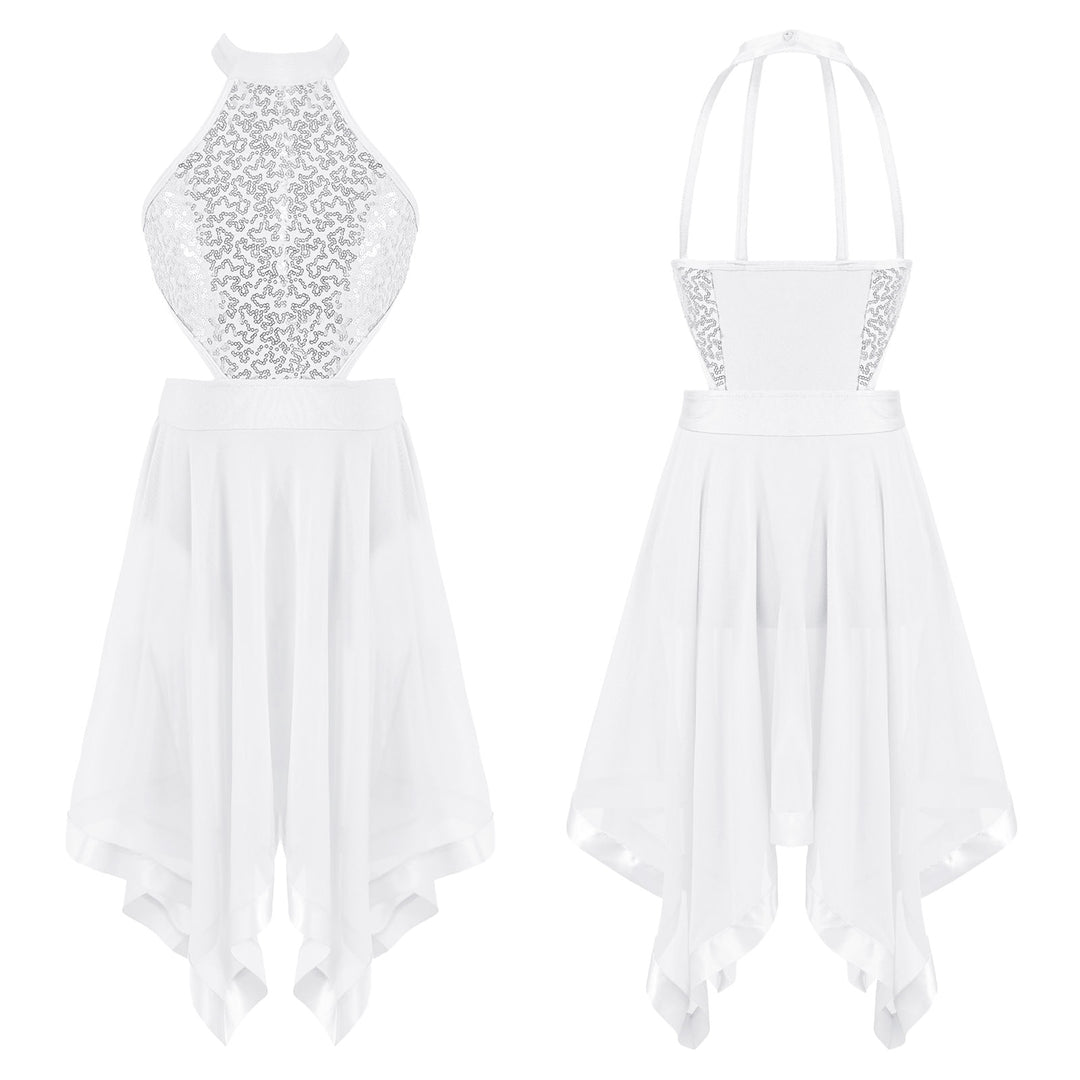 Robe asymétrique avec corsage paillettes Azima