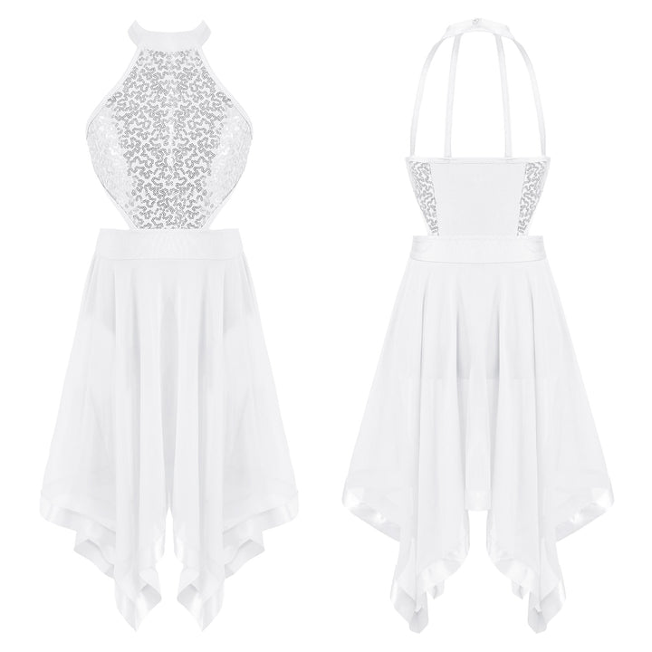 Robe asymétrique avec corsage paillettes Azima