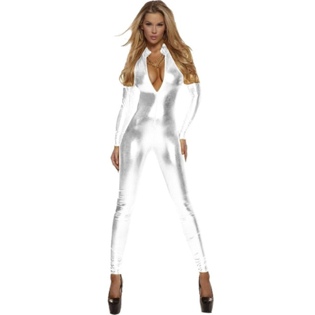 Combinaison effet métallique avec zip 12 coloris au choix