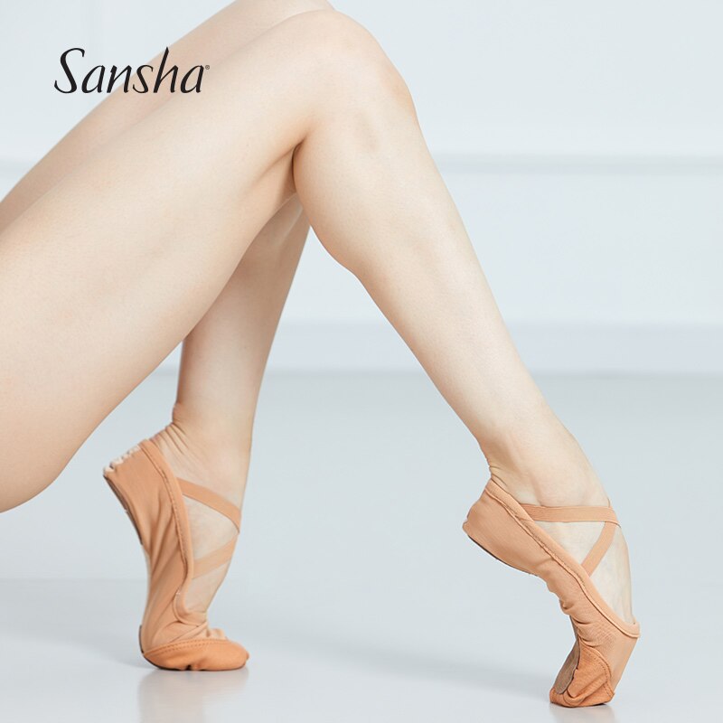 Chaussons demi-pointes bi-semelle microfibre Sansha
