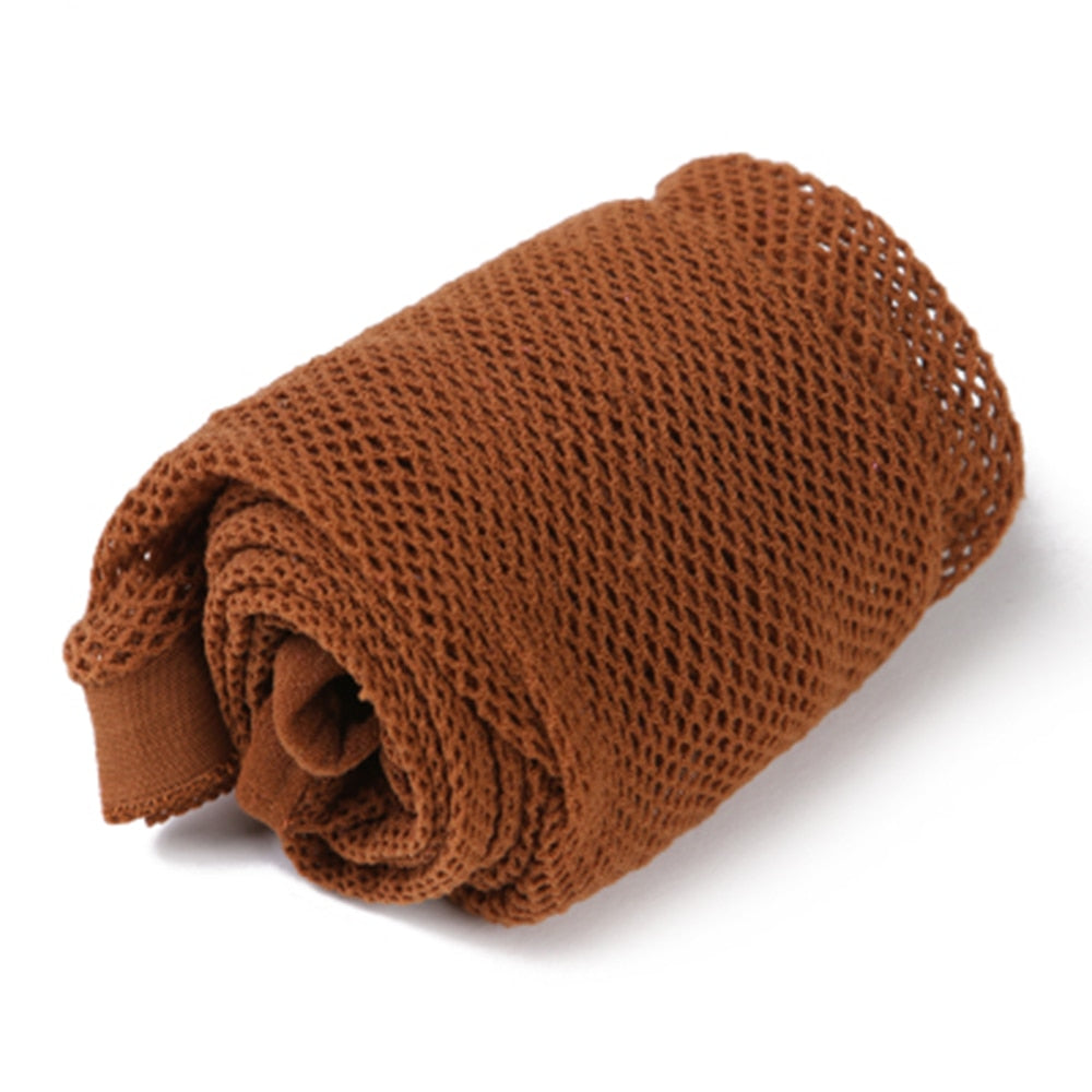 Collant résille avec ouverture aux pieds