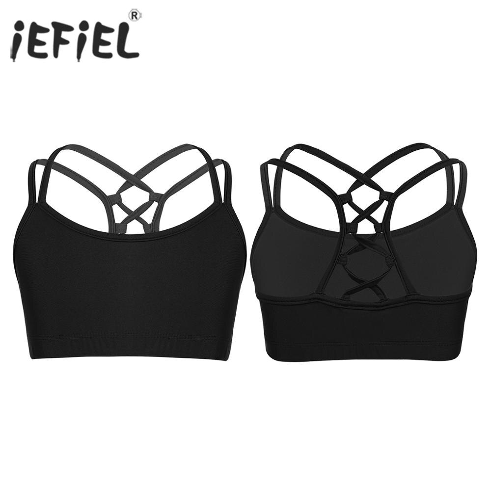 Brassière sport filles bretelles croisées au dos