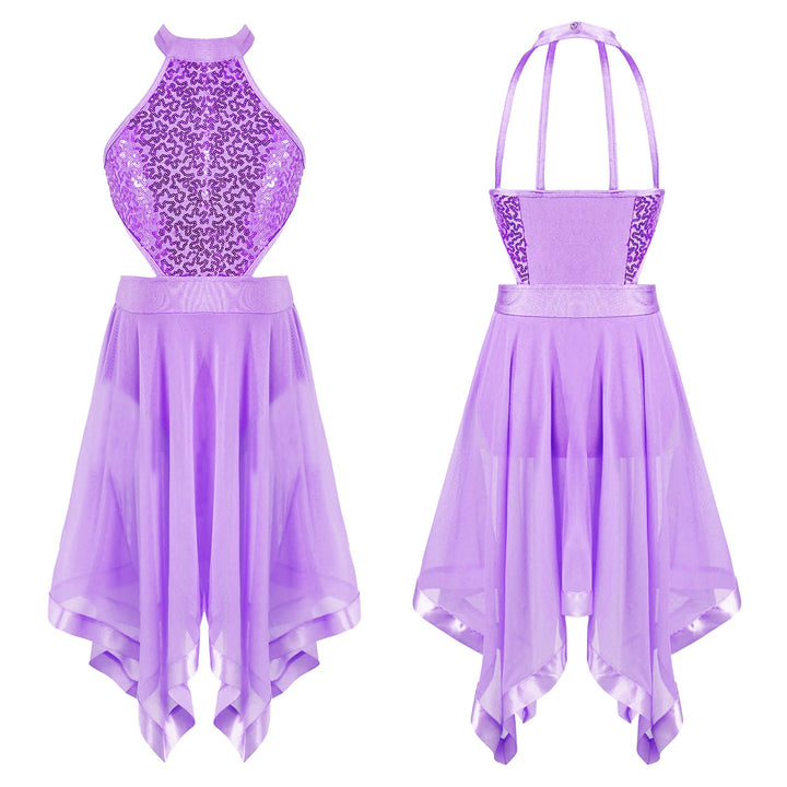 Robe asymétrique avec corsage paillettes Azima