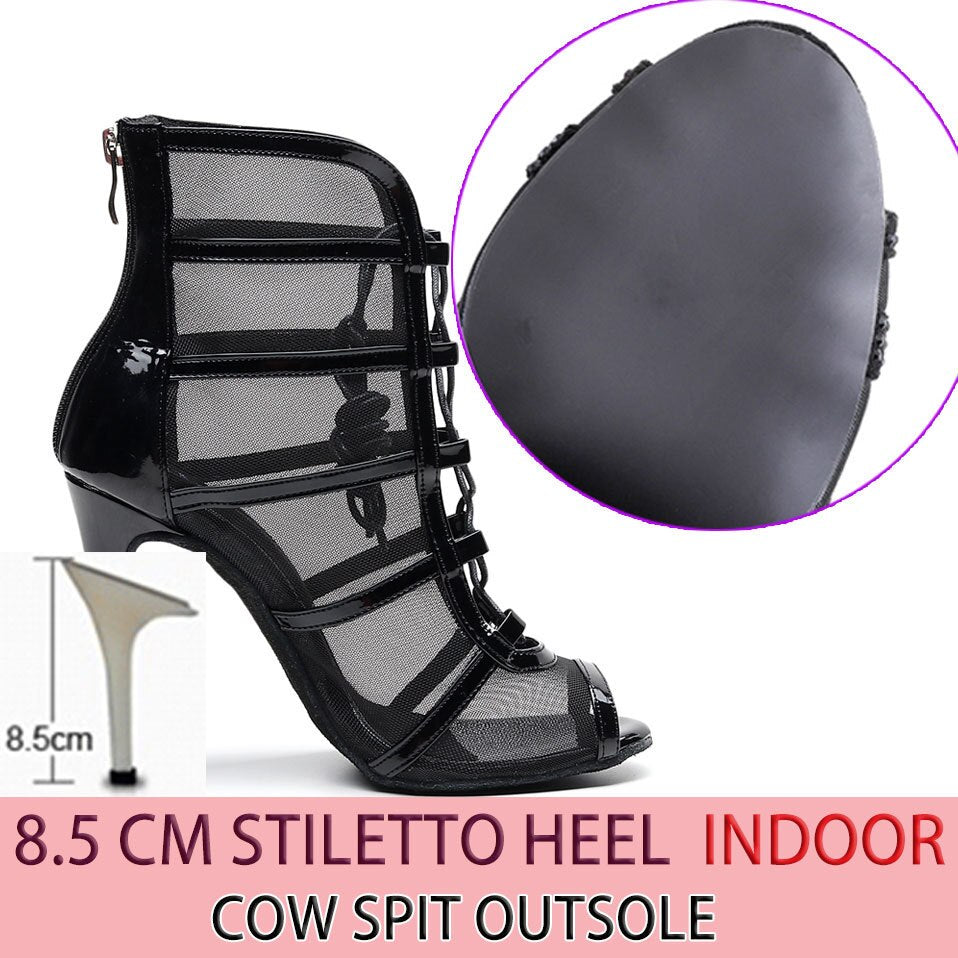 Bottines Ashwini noir semelle pour extérieur Talons de 6 à 10cm