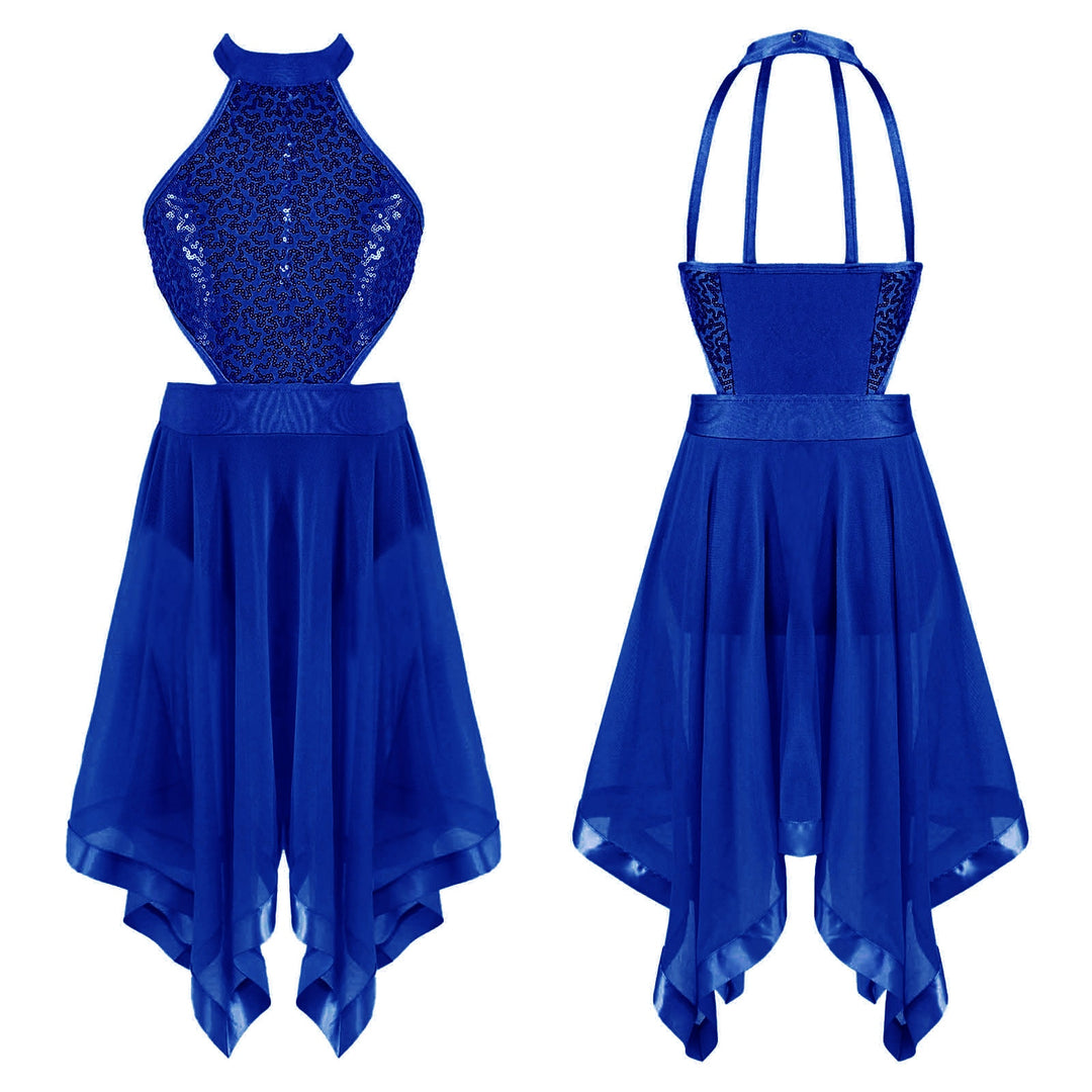 Robe asymétrique avec corsage paillettes Azima