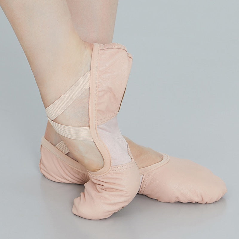 Chaussons demi-pointes en cuir Sansha