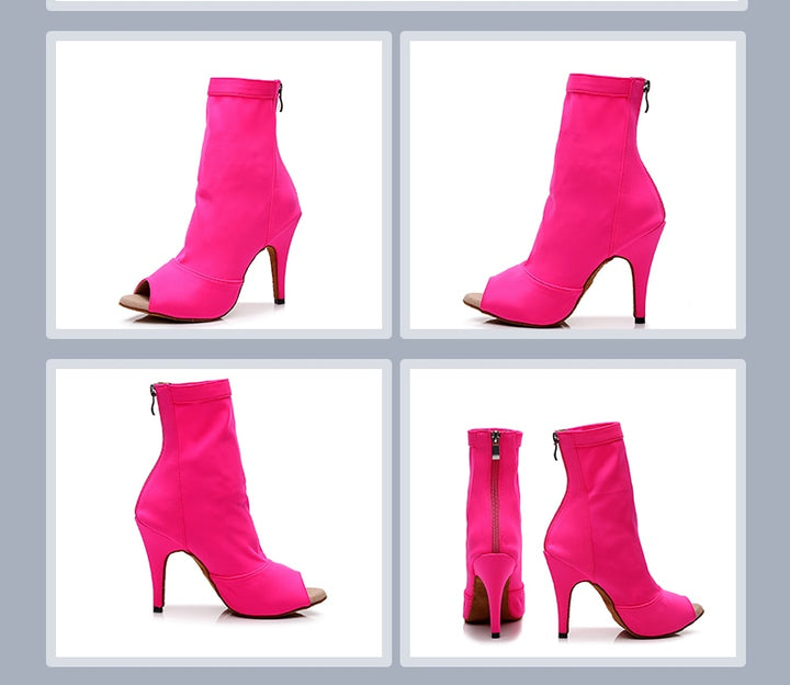 Bottines danse Assa rose Talons de 6 à 10cm