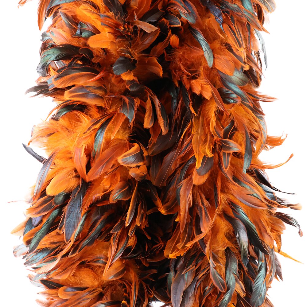 Boa en plumes de coq 2m bicolore