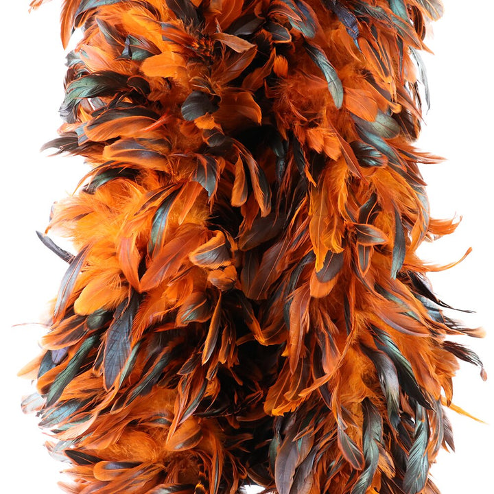 Boa en plumes de coq 2m bicolore