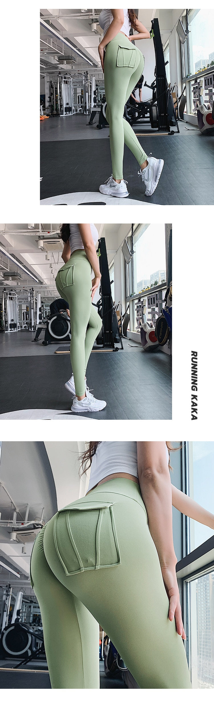 Legging taille haute avec poches arrière