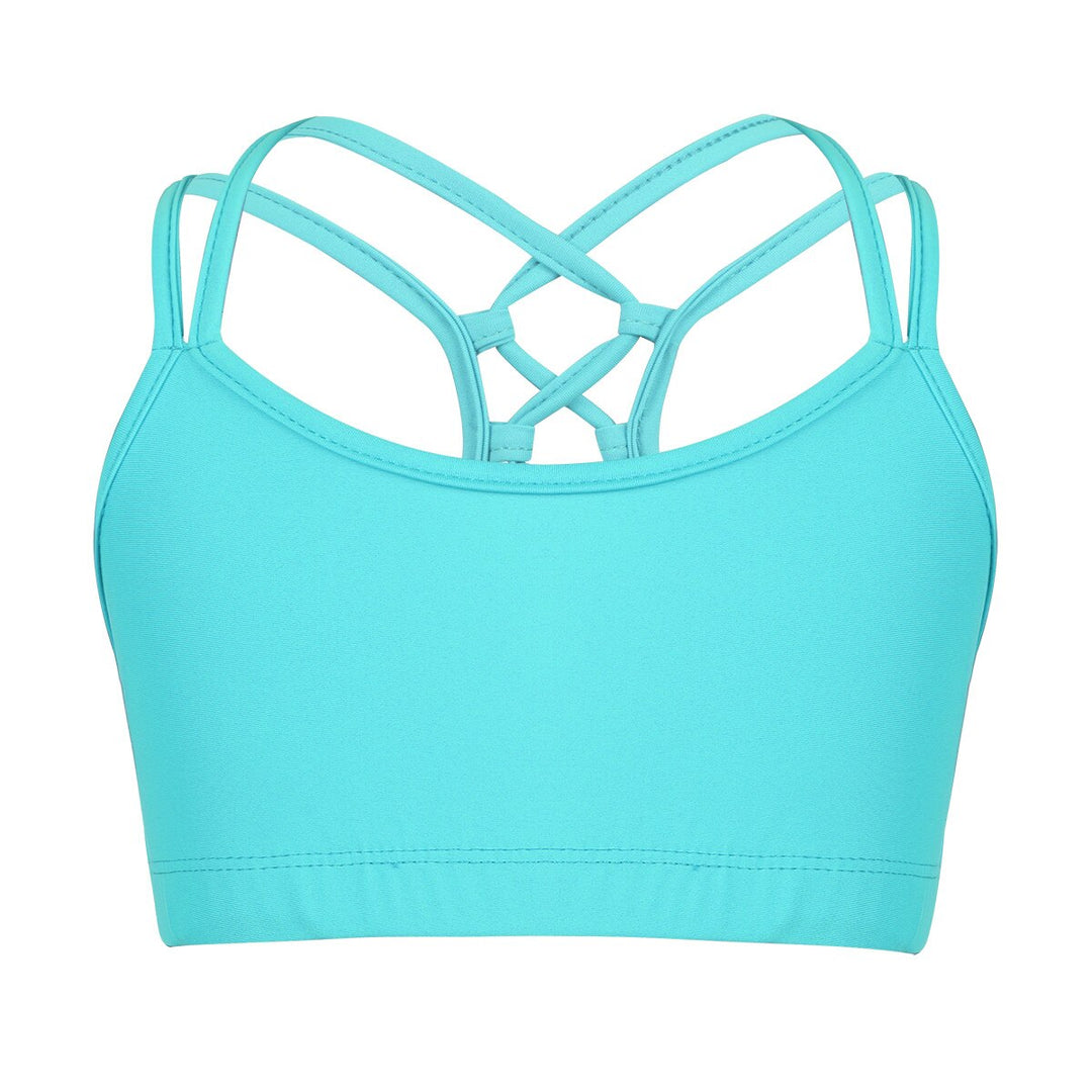 Brassière sport filles bretelles croisées au dos