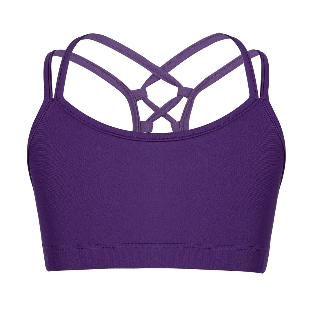 Brassière sport filles bretelles croisées au dos