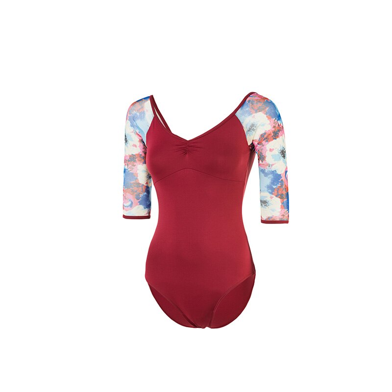 Justaucorps manches longues à imprimés Sansha