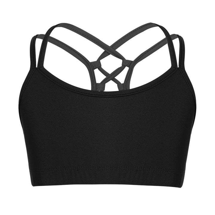 Brassière sport filles bretelles croisées au dos