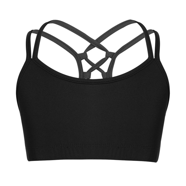 Brassière sport filles bretelles croisées au dos
