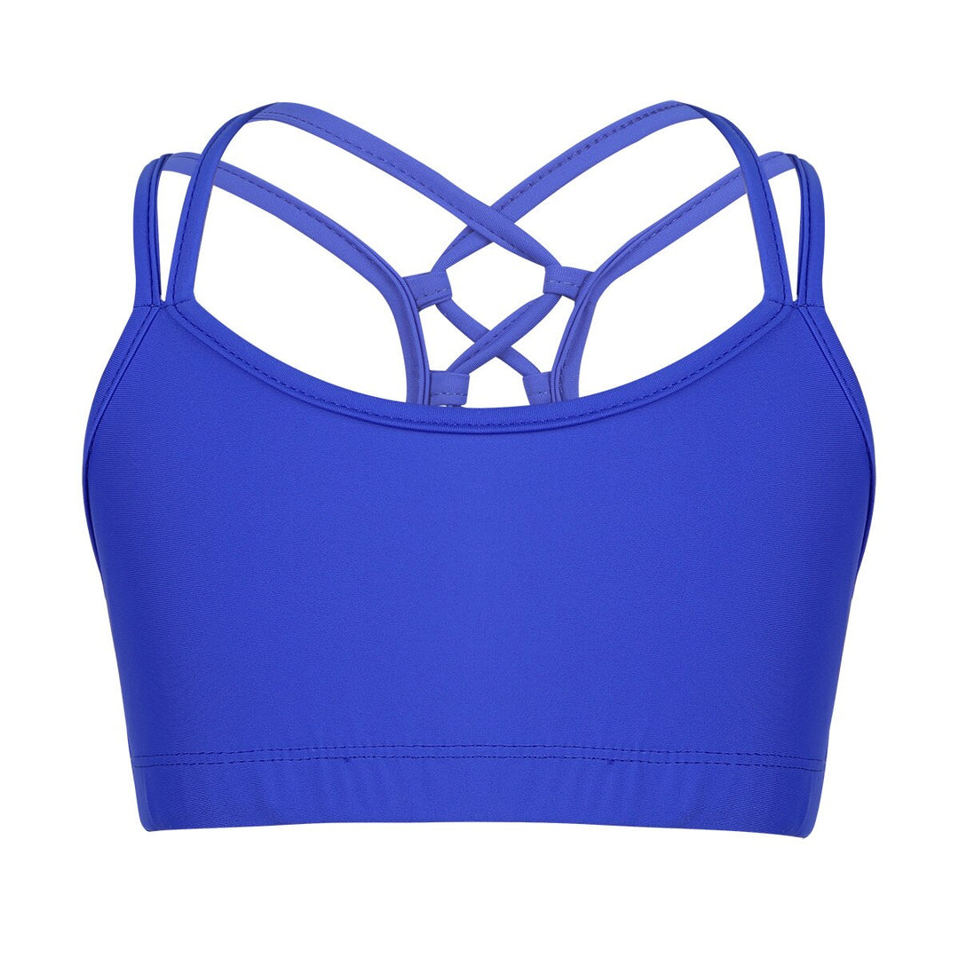 Brassière sport filles bretelles croisées au dos