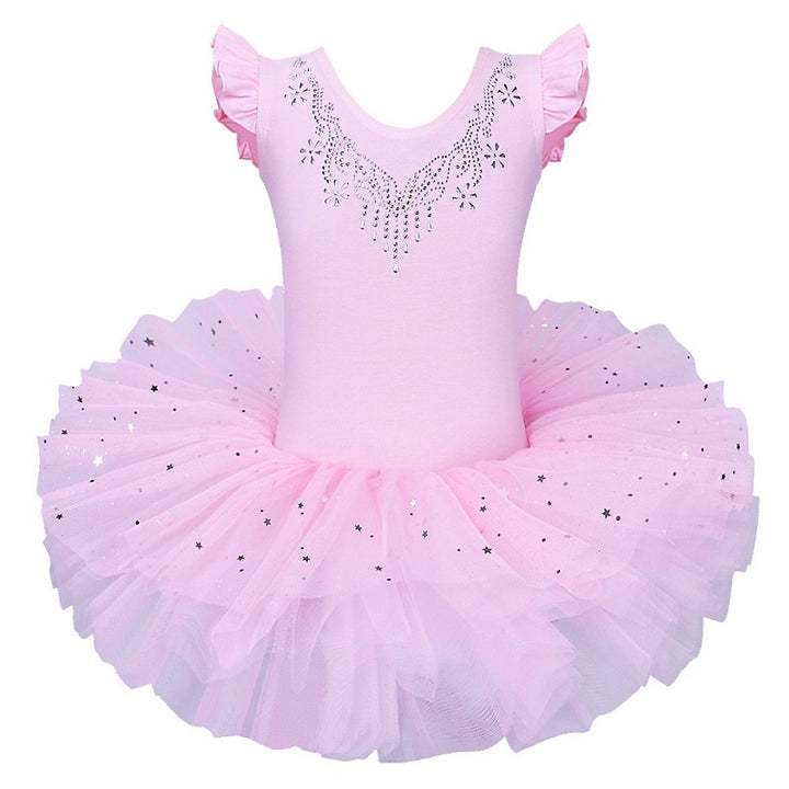 Justaucorps Tutu manches courtes strass et paillettes Kaia