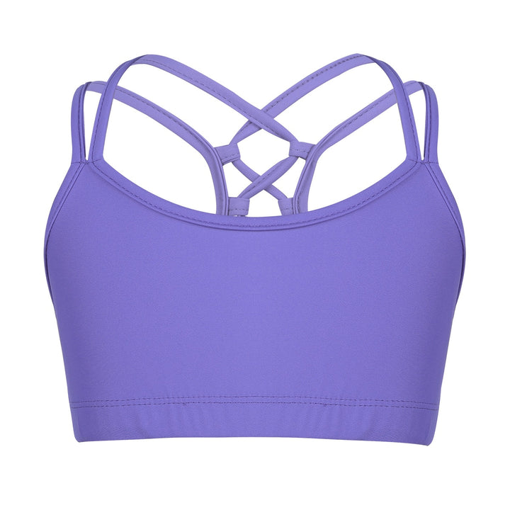 Brassière sport filles bretelles croisées au dos