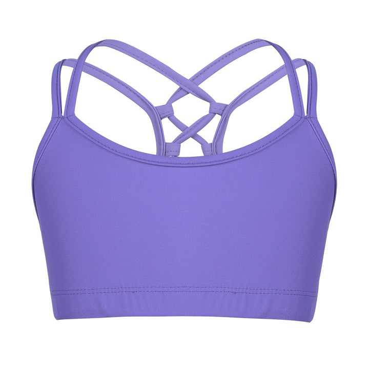 Brassière sport filles bretelles croisées au dos