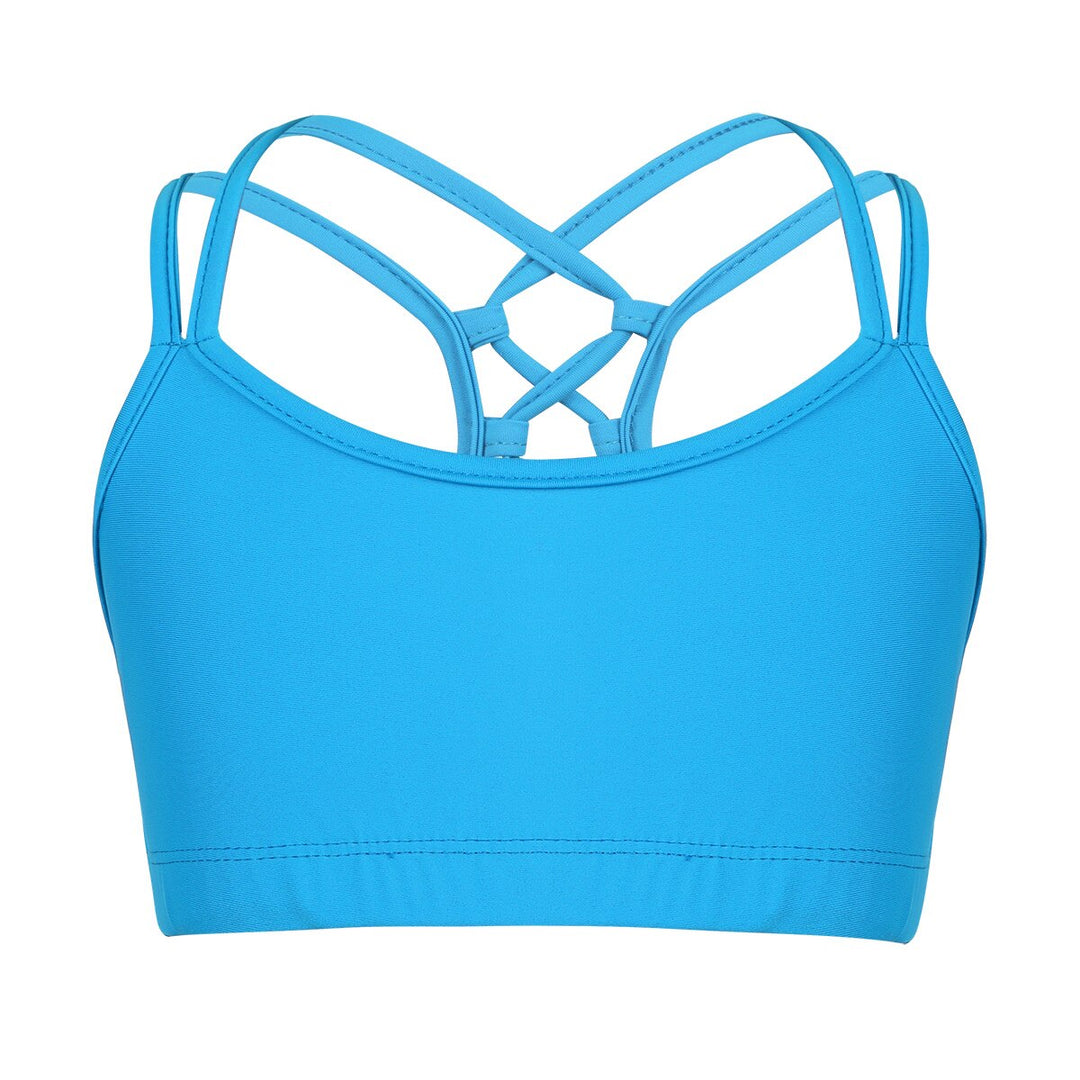 Brassière sport filles bretelles croisées au dos