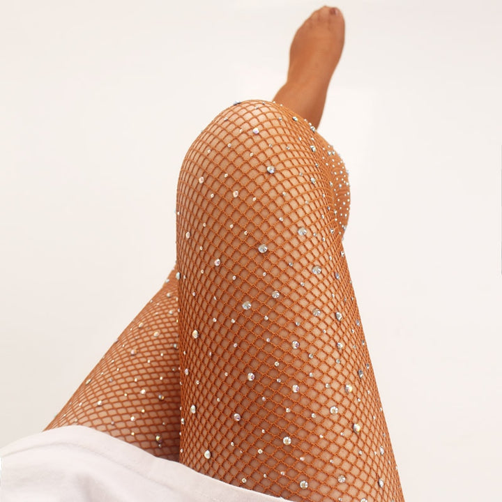 Collant résille pro avec strass