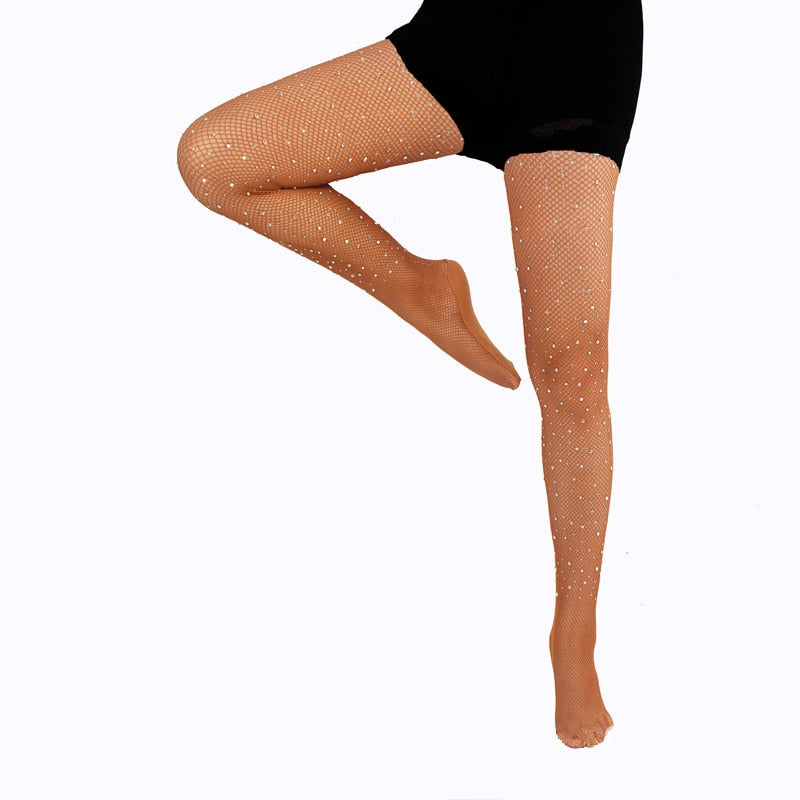Collant résille pro avec strass