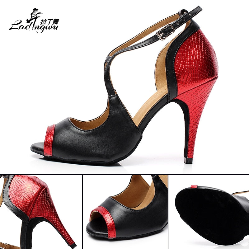 Chaussures de danse Maeva couleur noir & or Talons de 6 à 10 cm