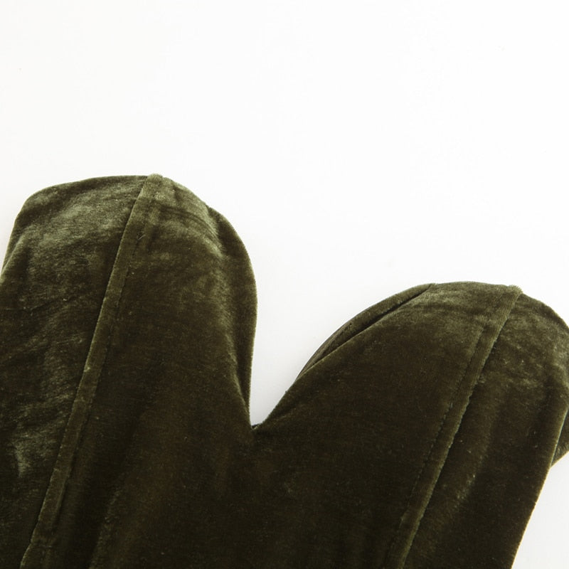 Justaucorps sans bretelles avec décolleté velours Kenzie